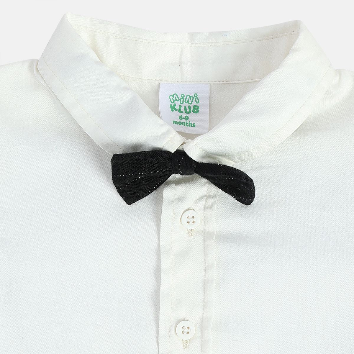 Boys Cotton Full Sleeves Striped Coordinate Set - White & Black