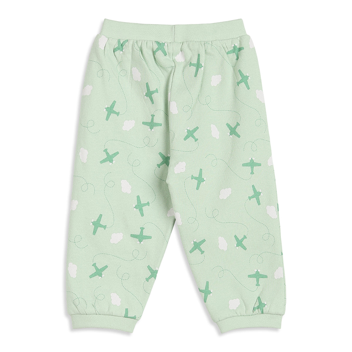 Baby Boys Mint and Peach Knit Bottoms Pack of 2 Regular Fit Casual Wear