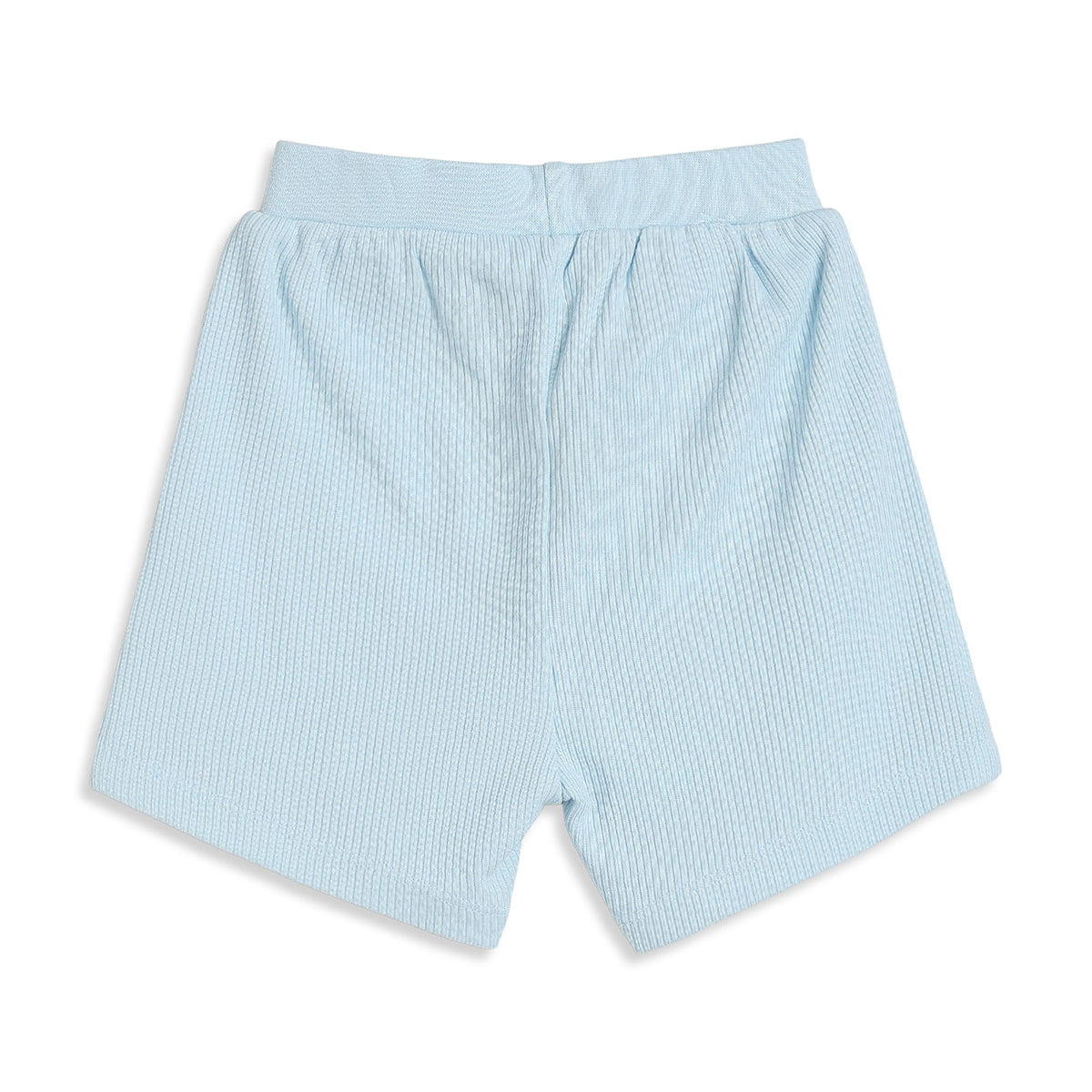 Baby Boys Blue and Cream Knit Shorts Pack of 2 Regular Fit Casual Wear