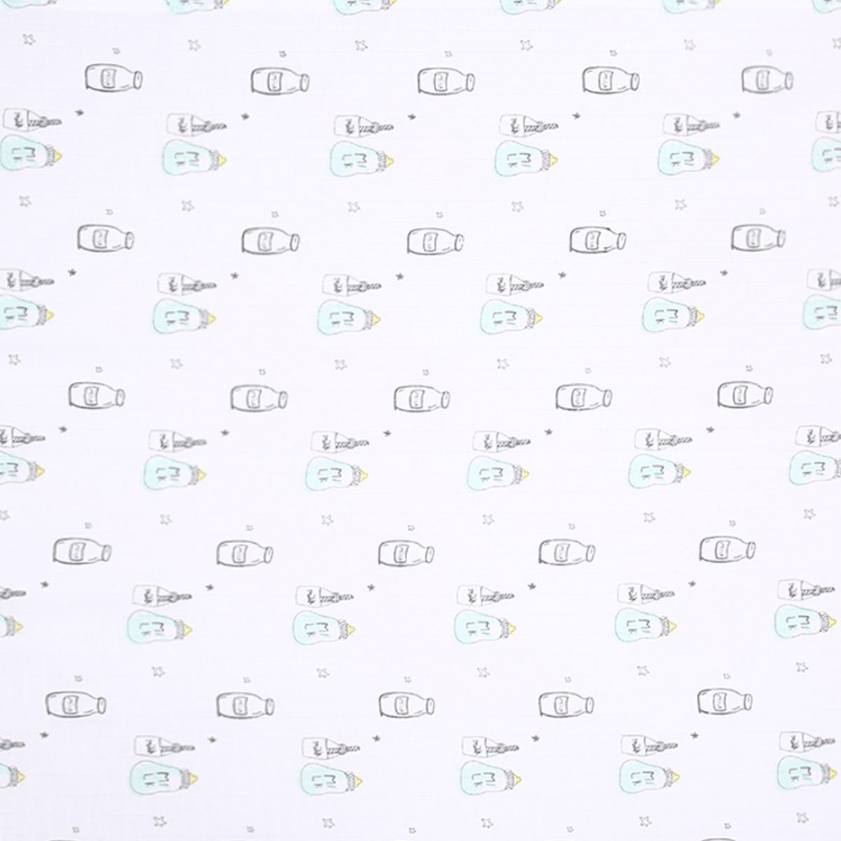 Baby Unisex White Cotton Muslin Printed Swaddle Wraps Pack of 2 Soft and Breathable Everyday Essentials