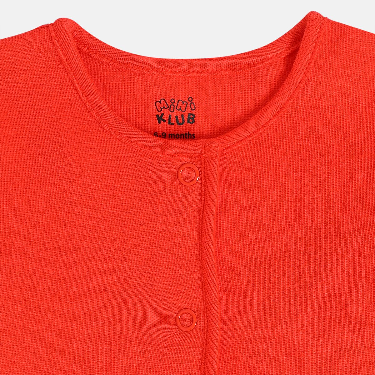 Girls Cotton Pack Of 2 Full Sleeves Animal Printed Front Open Vest - Red & White