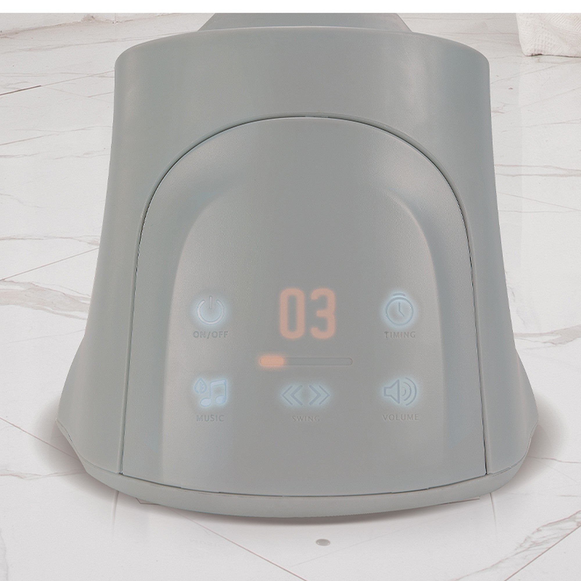 Mastela Grey Baby Electric Rocker and Bouncer with Music, Canopy and Mosquito Net for Infants