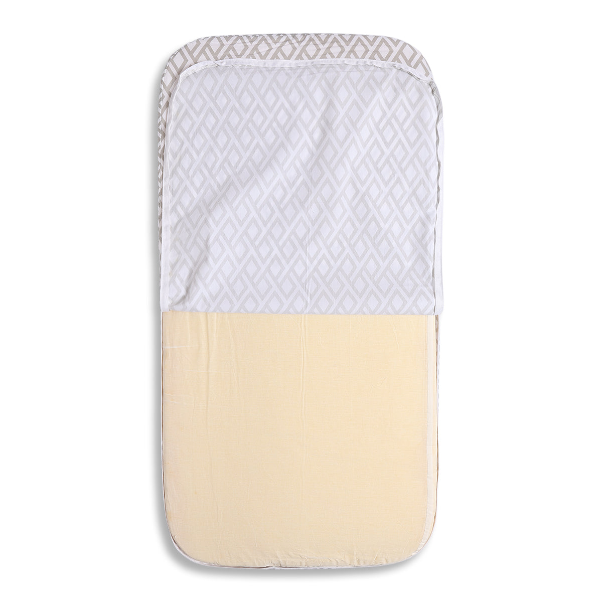 Baby Unisex Grey Geometric Printed Mattress Protector for Daily Use