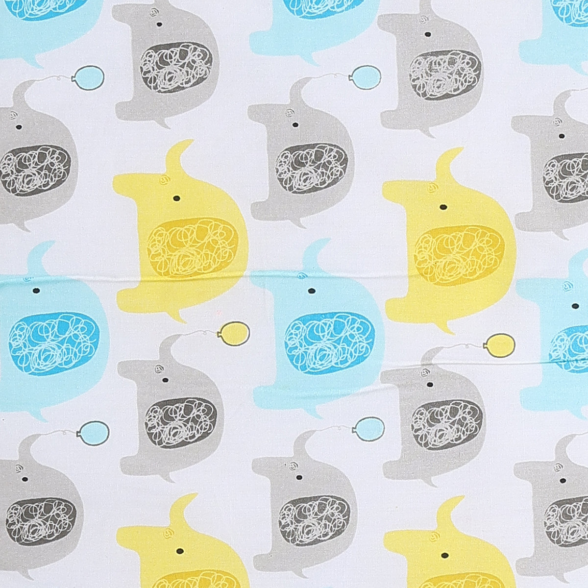 Baby Unisex Grey Geometric Printed Mattress Protector for Daily Use