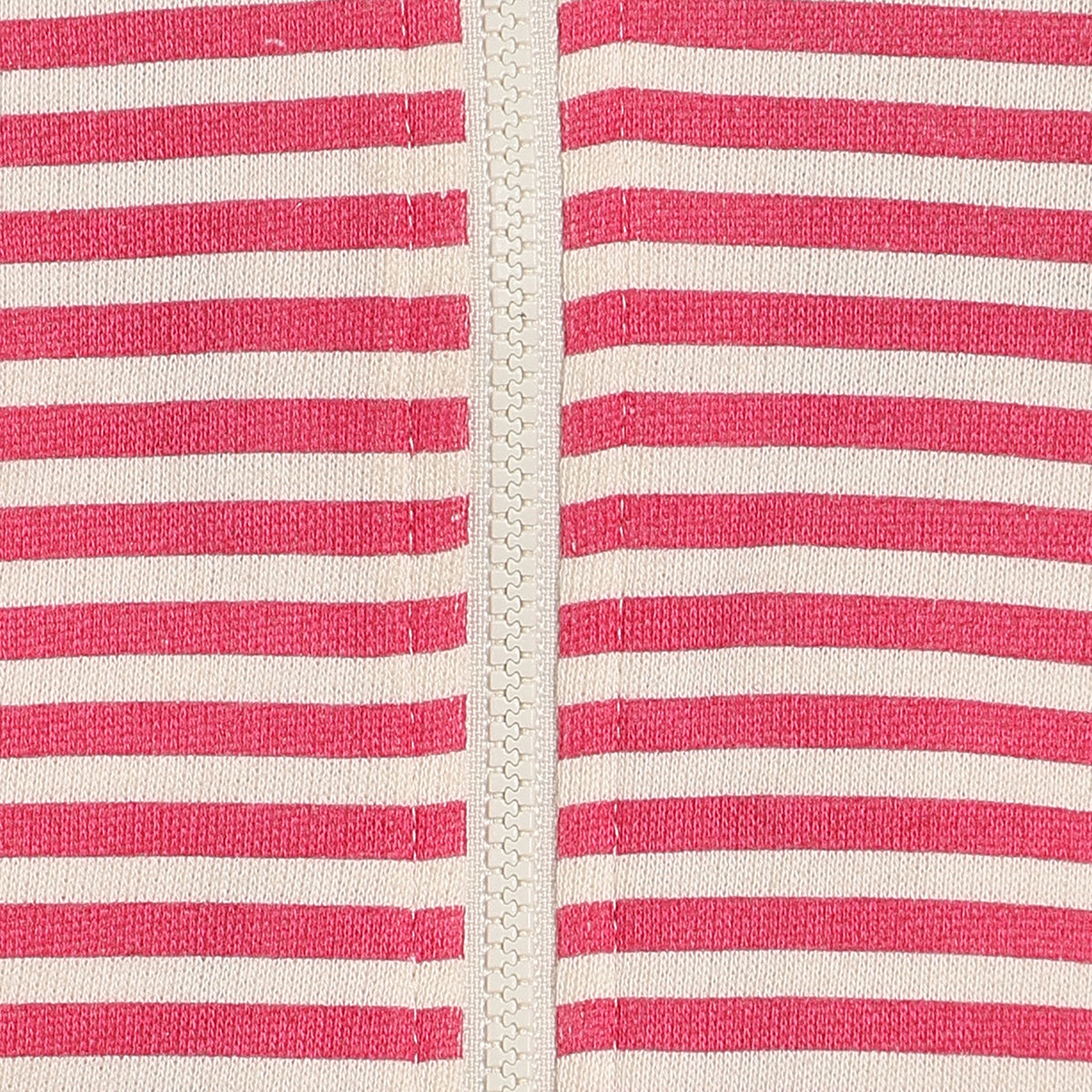 Baby Girls Pink and White Striped Cotton Sweatshirt Regular Fit Casual Kids Jacket