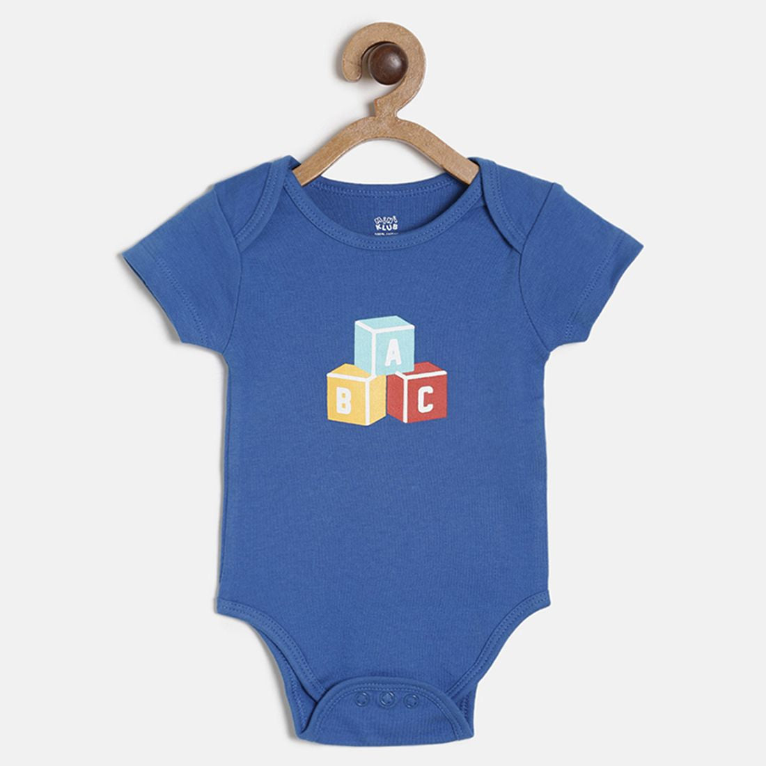 Baby Boys White, Yellow & Blue Striped Cotton Bodysuit for Daily Wear