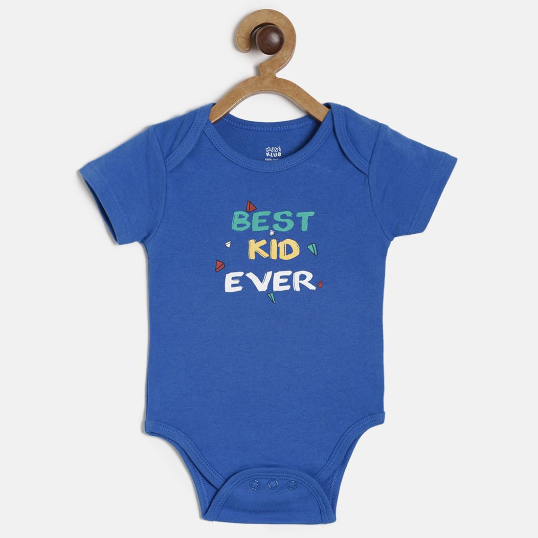 Baby Boys Blue & White Printed Cotton Bodysuit Pack of 3 for Daily Wear