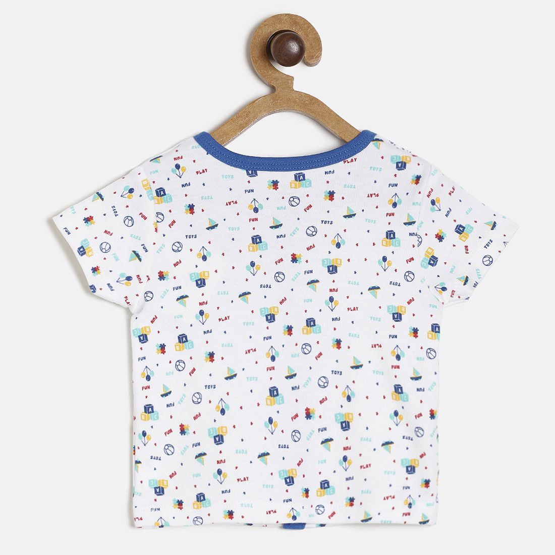 Baby Boys Red, White & Blue Cotton Printed & Striped T-Shirts Pack of 3 Regular Fit Casual Kids T-Shirts