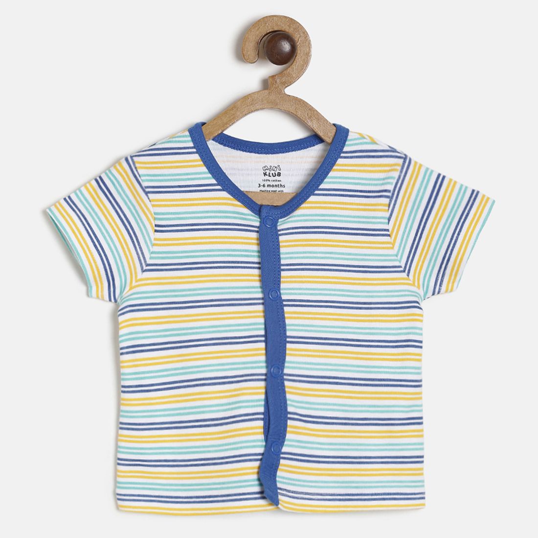 Baby Boys Red, White & Blue Cotton Printed & Striped T-Shirts Pack of 3 Regular Fit Casual Kids T-Shirts