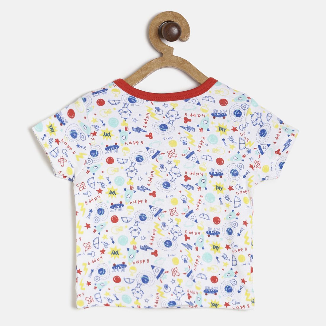 Baby Boys White, Blue & Red Cotton Printed & Solid Front Open Vests Pack of 3 Regular Fit Casual Kids Vests