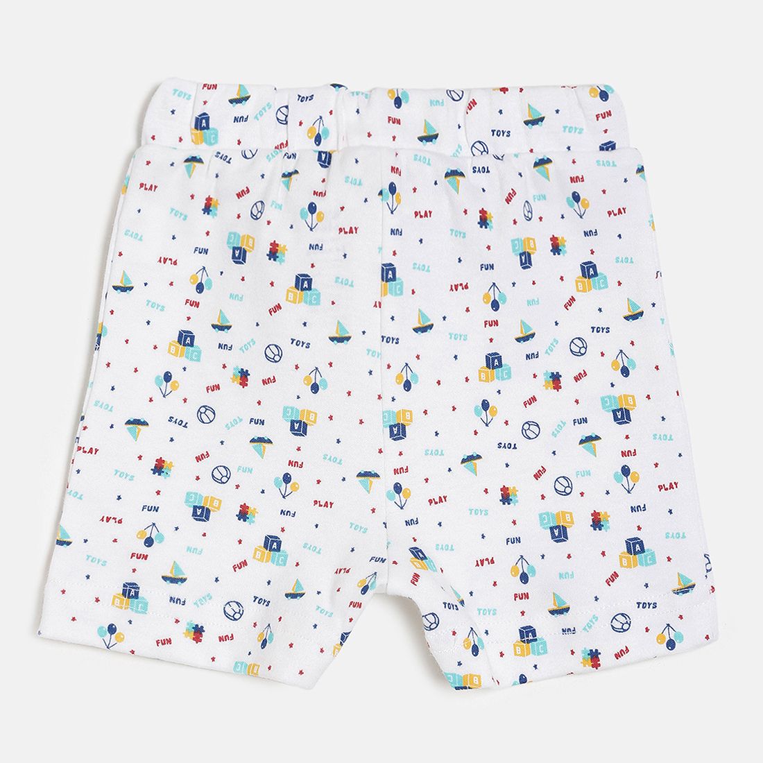Baby Boys White Blue & Yellow Cotton Shorts Pack of 3 Regular Fit Casual Baby Shorts