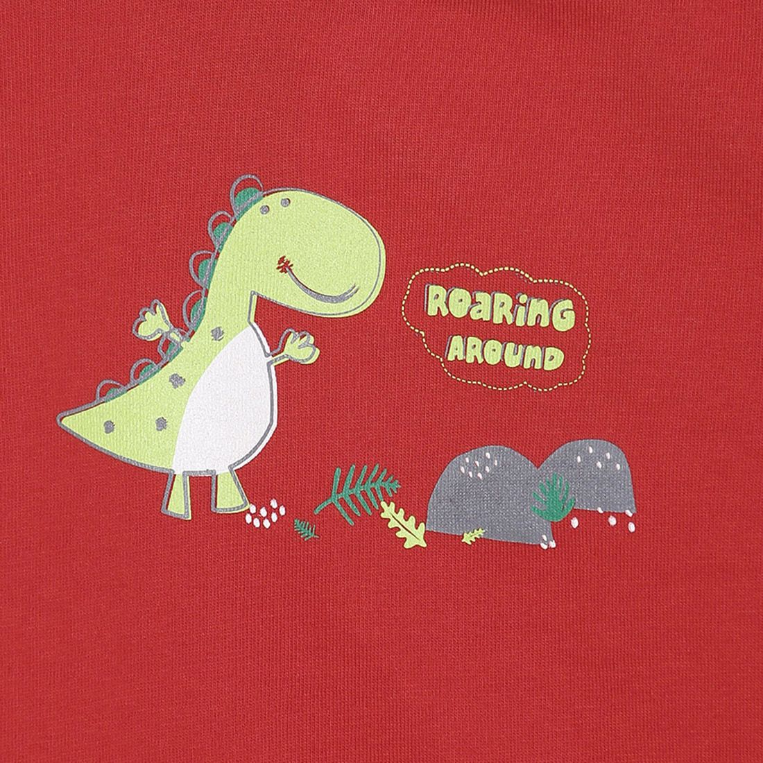 Baby Boys Dinosaur Printed Cotton T-Shirt Regular Fit Casual Baby T-Shirt