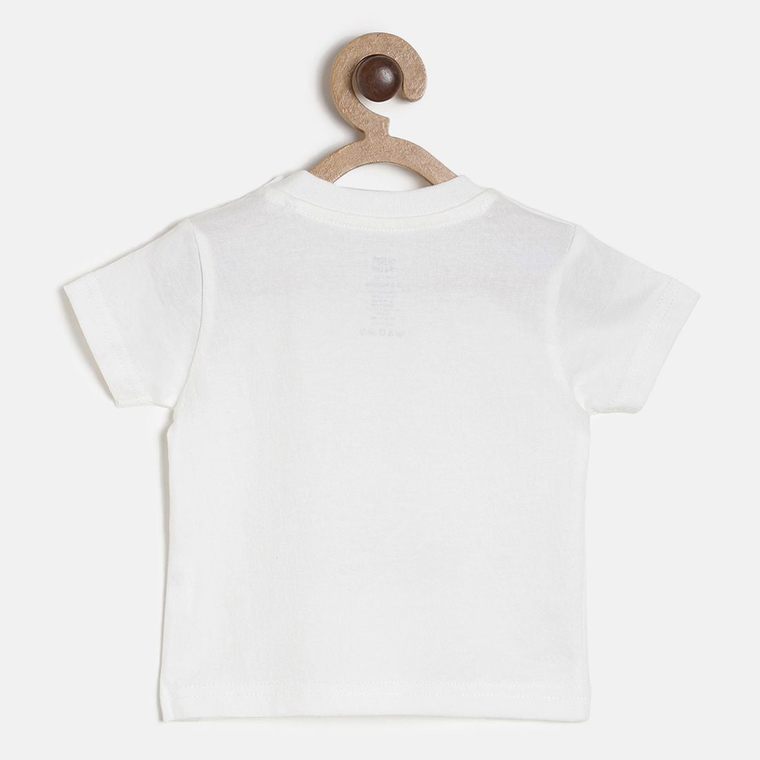 Baby Boys White Robot Print Cotton T-Shirt Regular Fit Casual Baby T-Shirt