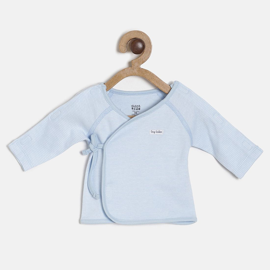 Baby Boys White & Light Blue Star Print Cotton Jabla Pack of 2 Regular Fit Casual Baby Jabla