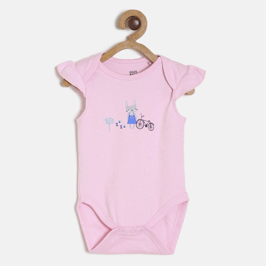 Baby Girls White & Pink Cotton Bodysuit Pack of 3 Regular Fit Casual Baby Bodysuit