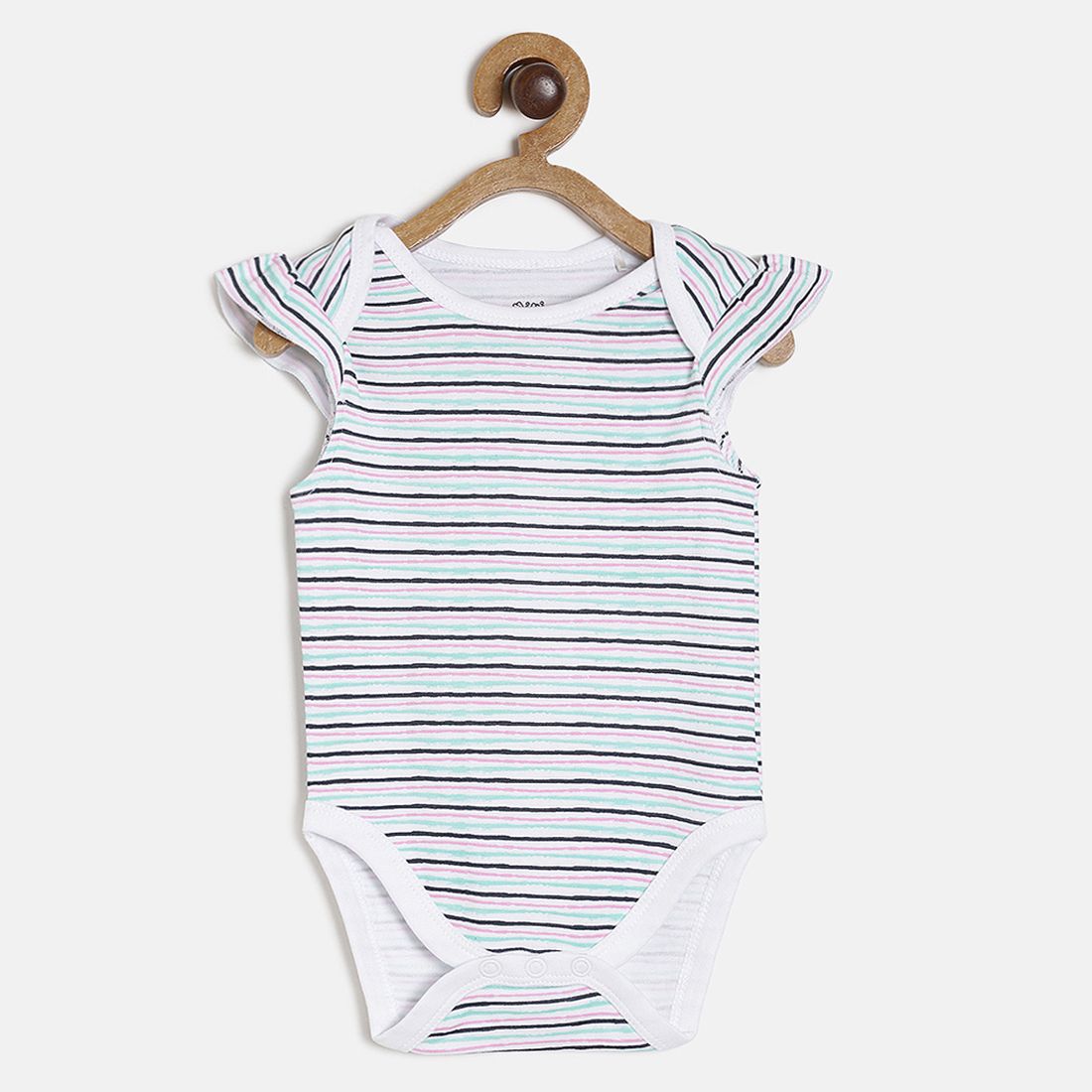 Baby Girls White & Pink Cotton Bodysuit Pack of 3 Regular Fit Casual Baby Bodysuit