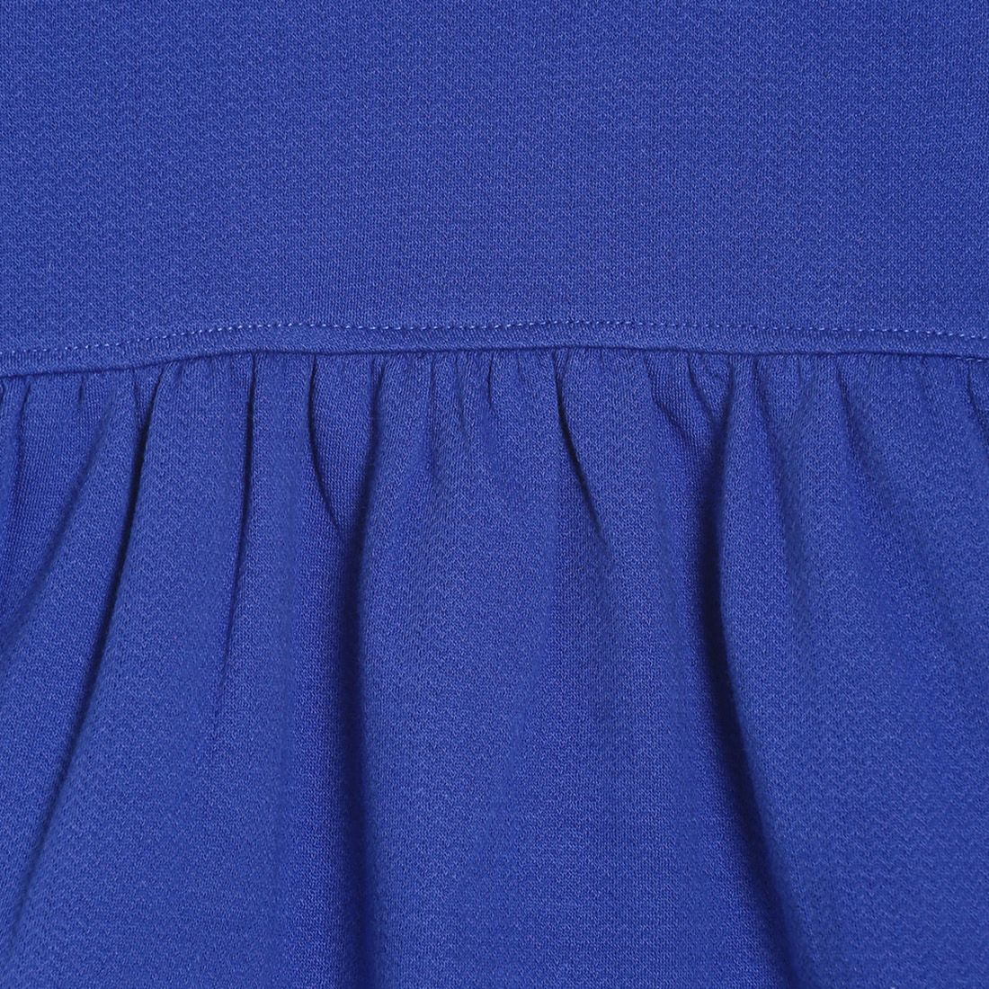 Baby Girls Blue Solid Cotton Dress Regular Fit Casual Baby Dress