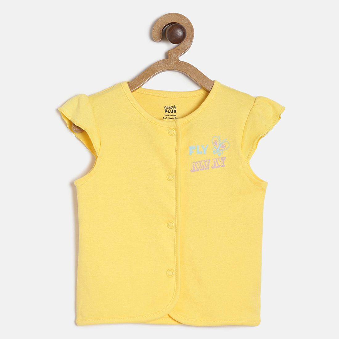 Baby Girls White Yellow & Blue Cotton Front Open Vest Pack of 3 Regular Fit Casual Baby Vests