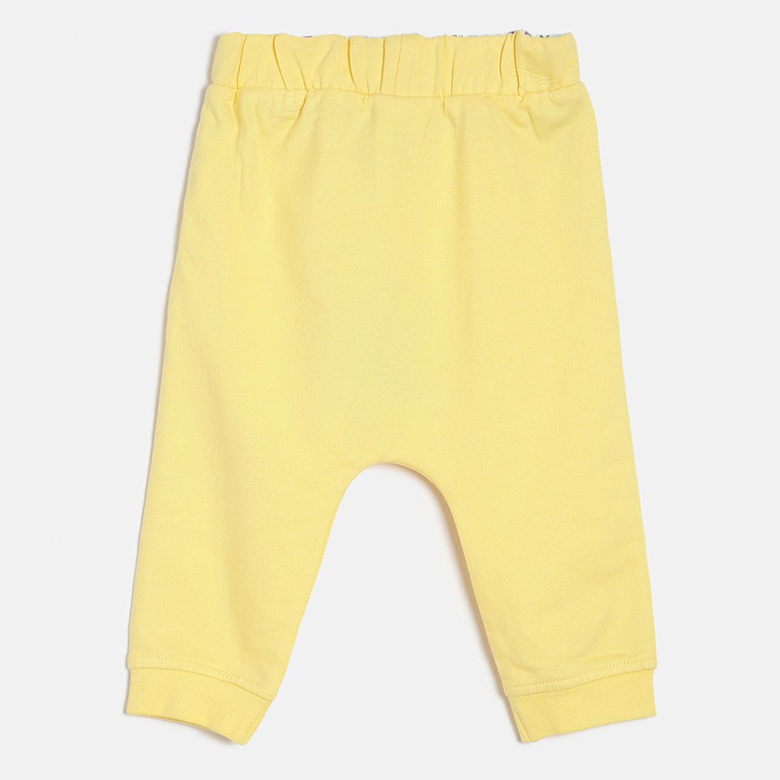 Baby Girls Yellow Solid Cotton Knit Bottom Regular Fit Casual Baby Bottom