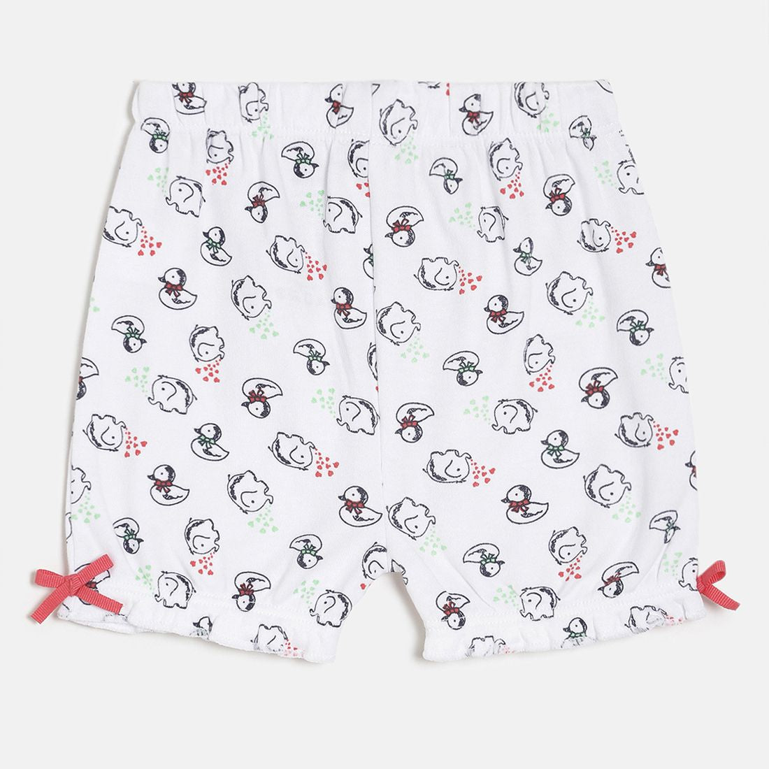 Baby Girls Pink & White Printed Cotton Shorts Pack of 3 Regular Fit Casual Baby Shorts