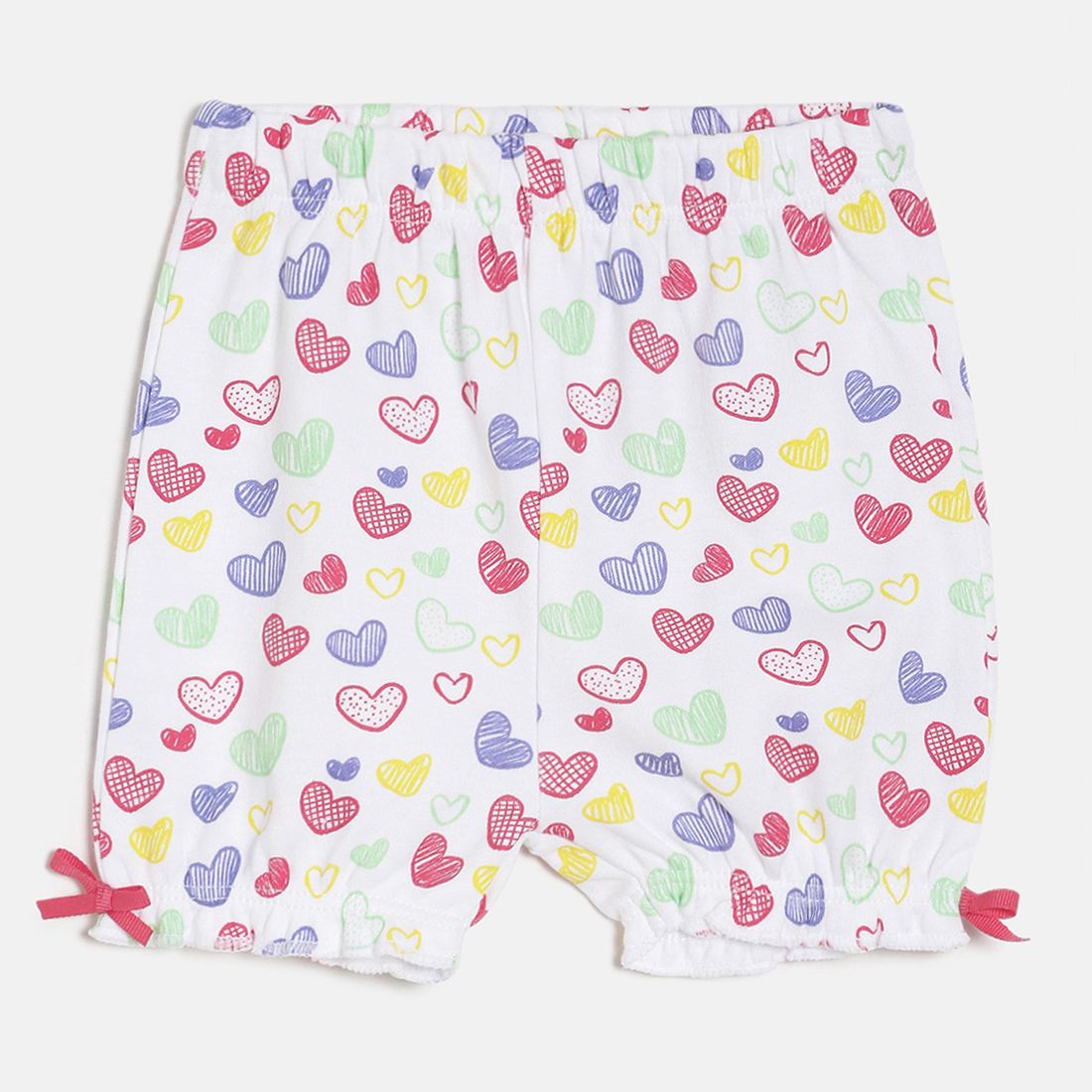 Baby Girls Pink & White Printed Cotton Shorts Pack of 3 Regular Fit Casual Baby Shorts