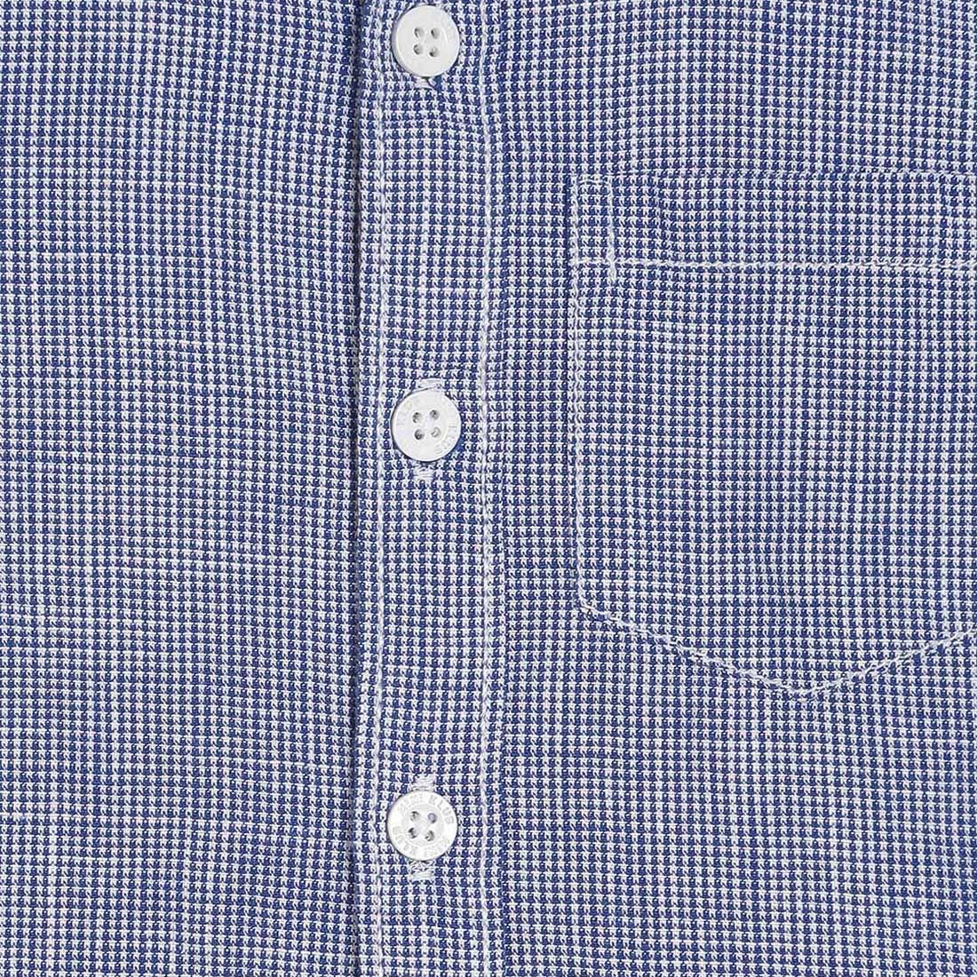 Baby Boys Blue Checked Cotton Shirt Regular Fit Casual Kids Shirt