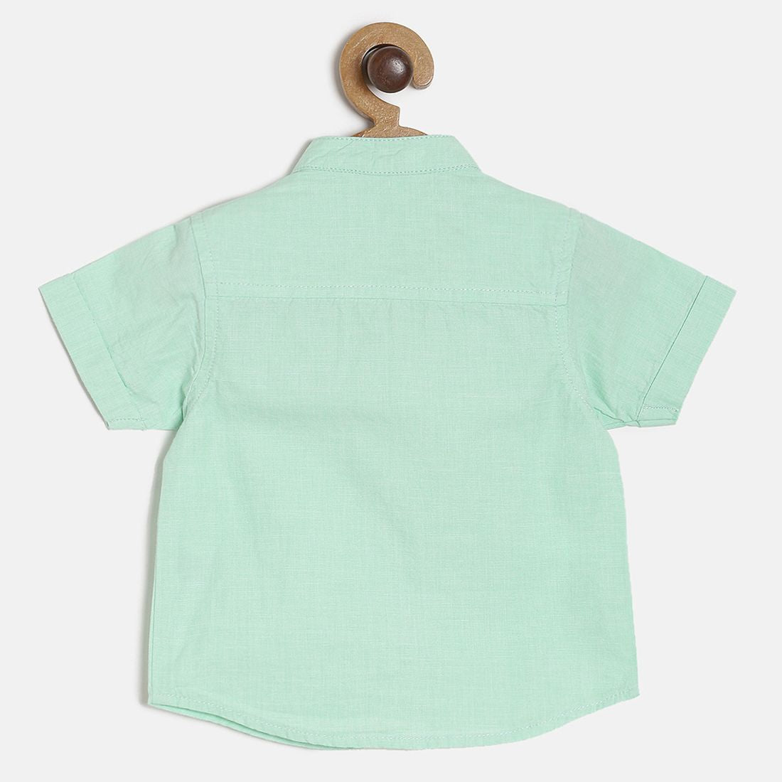 Baby Boys Green Solid Cotton Shirt Regular Fit Casual Kids Shirt