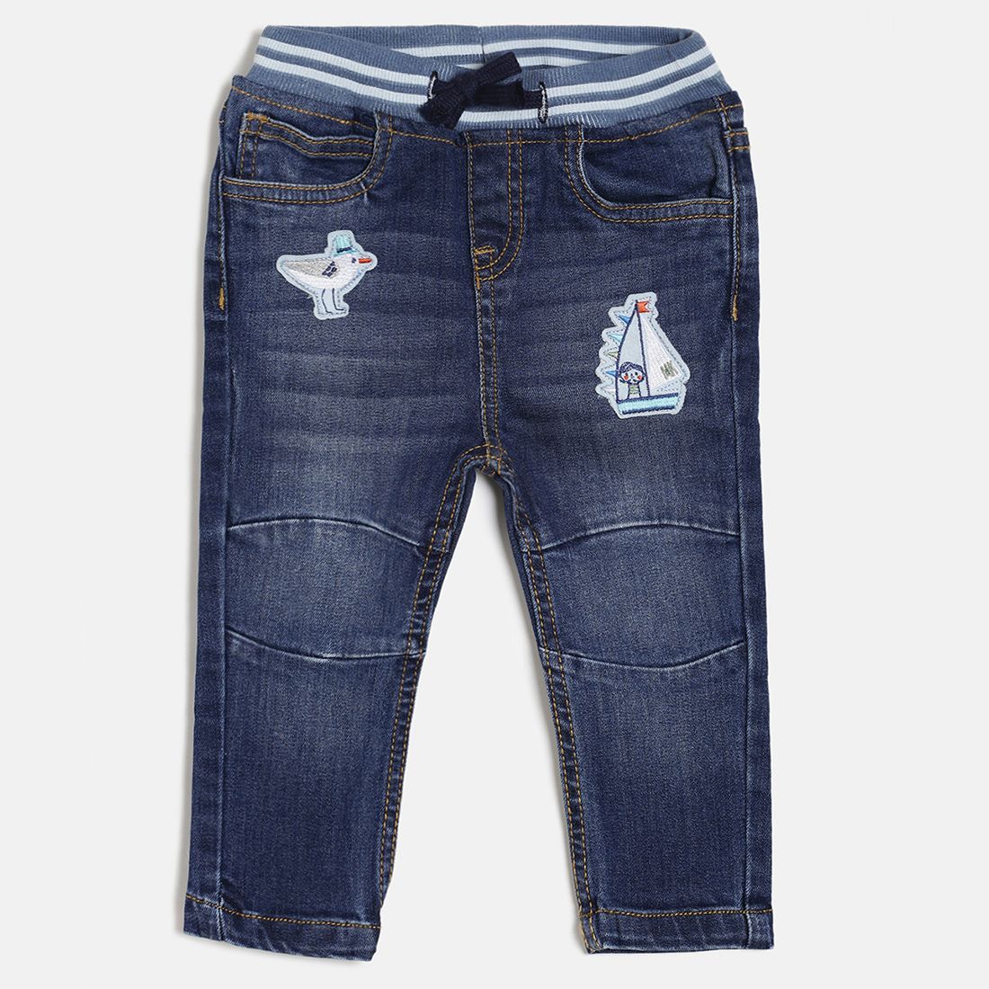 Baby Boys Blue Denim Jeans Regular Fit Casual Kids Jeans