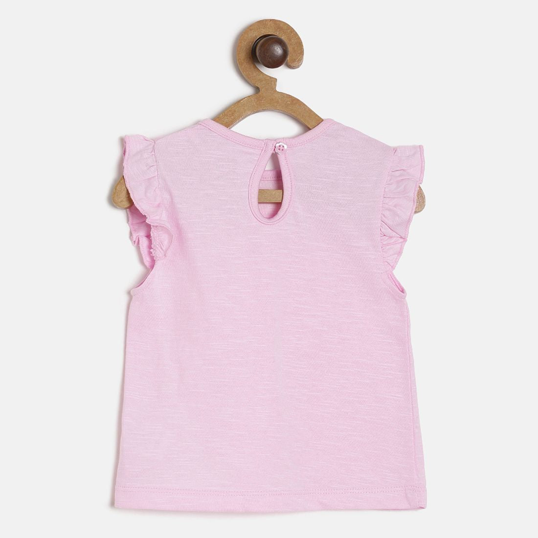 Baby Girls Blue Kitty Applique Dungaree Shorts with Pink Ruffle Sleeve Top Set Casual Outfit