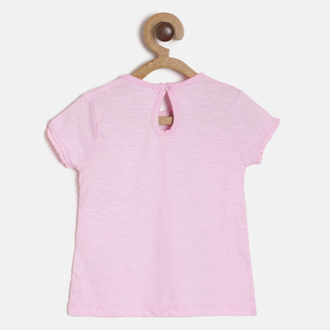 Baby Girls Pink Graphic Printed Casual T-Shirt