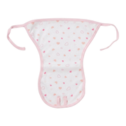Baby White and Pink Cotton Tie-Up Nappy Heart Print Newborn Essential