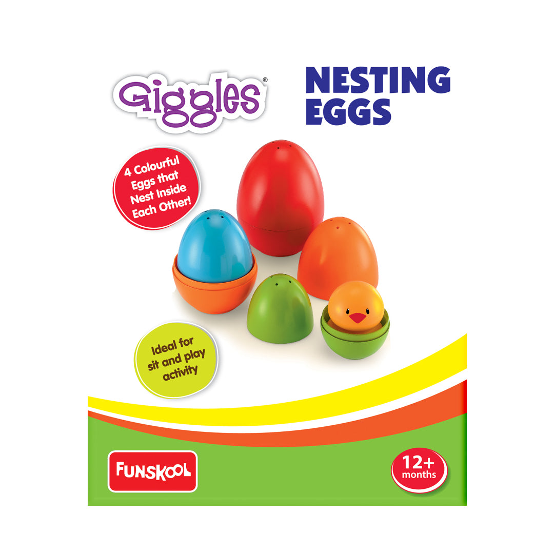 Giggles Nesting Eggs Sorting and Stacking Learning Toy for Toddlers