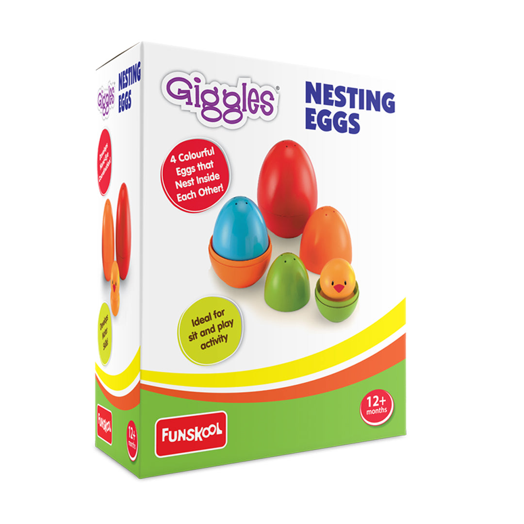 Giggles Nesting Eggs Sorting and Stacking Learning Toy for Toddlers