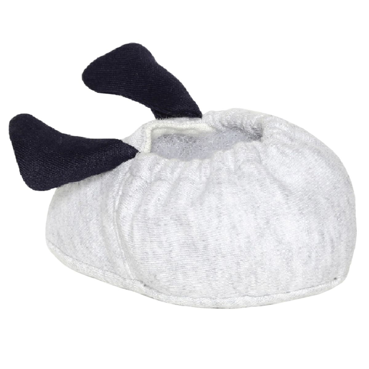 Boys Grey Puppy Face Soft Plush Booties