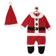 Pack of 2 sleep suit and cap - red for 0-3 Months
