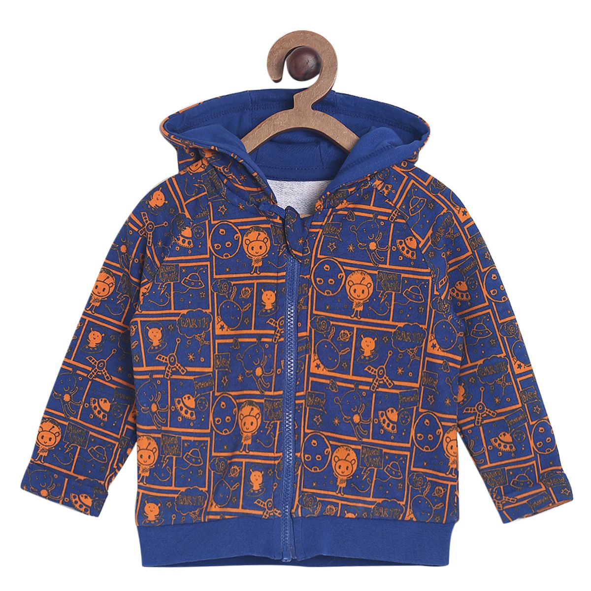 Pack of 1 sweatshirt - midnightblue & orange for 0-3 Months