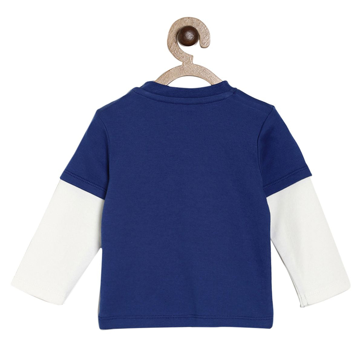 Pack of 1 knit t-shirt - midnightblue & white for 0-3 Months