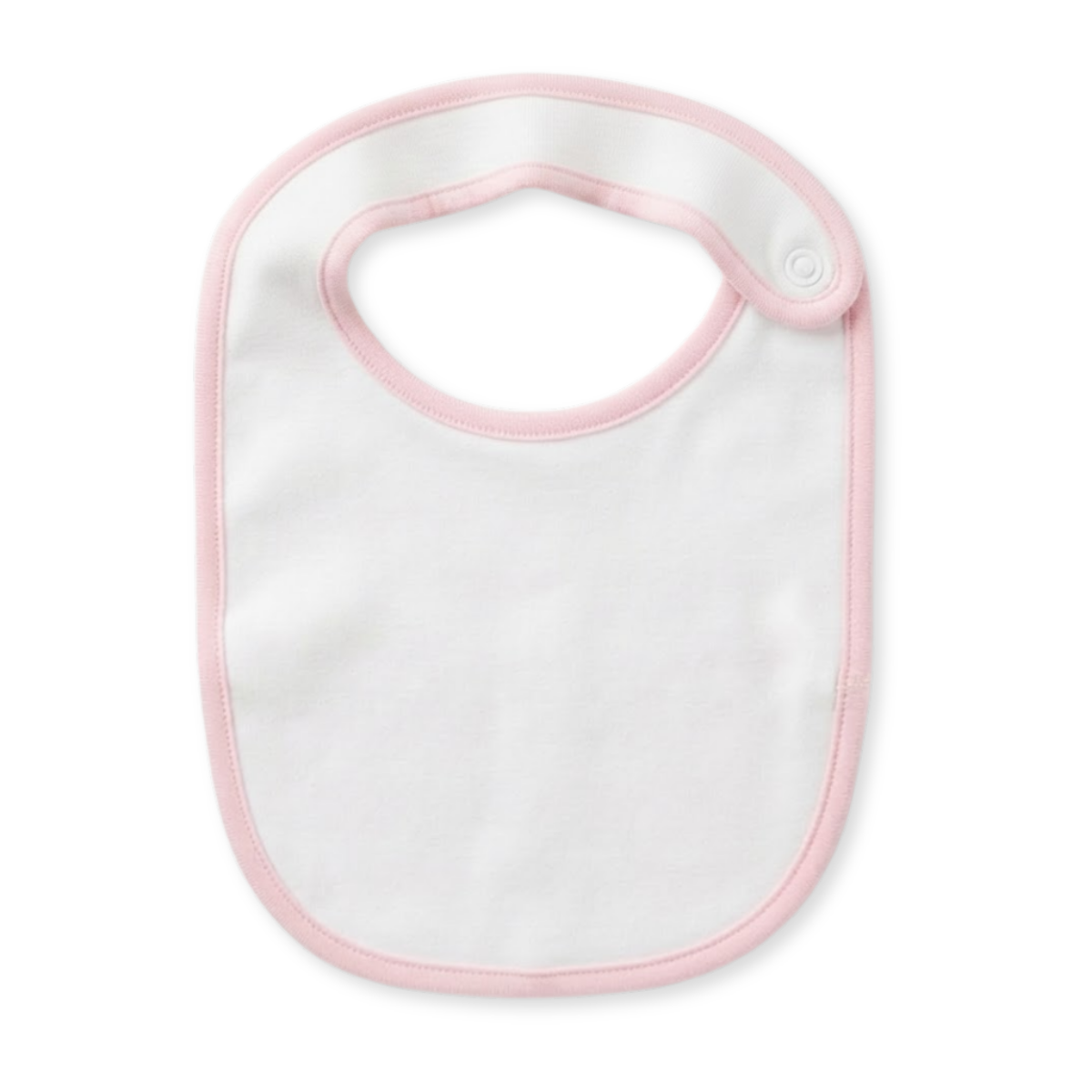 Baby Girls Ivory and Pink Cotton Bib Bunny Design Feeding Essential