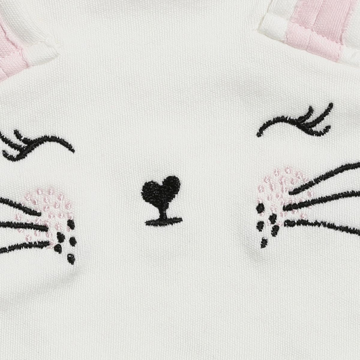 Baby Girls Bunny Face Cotton Feeding Bib
