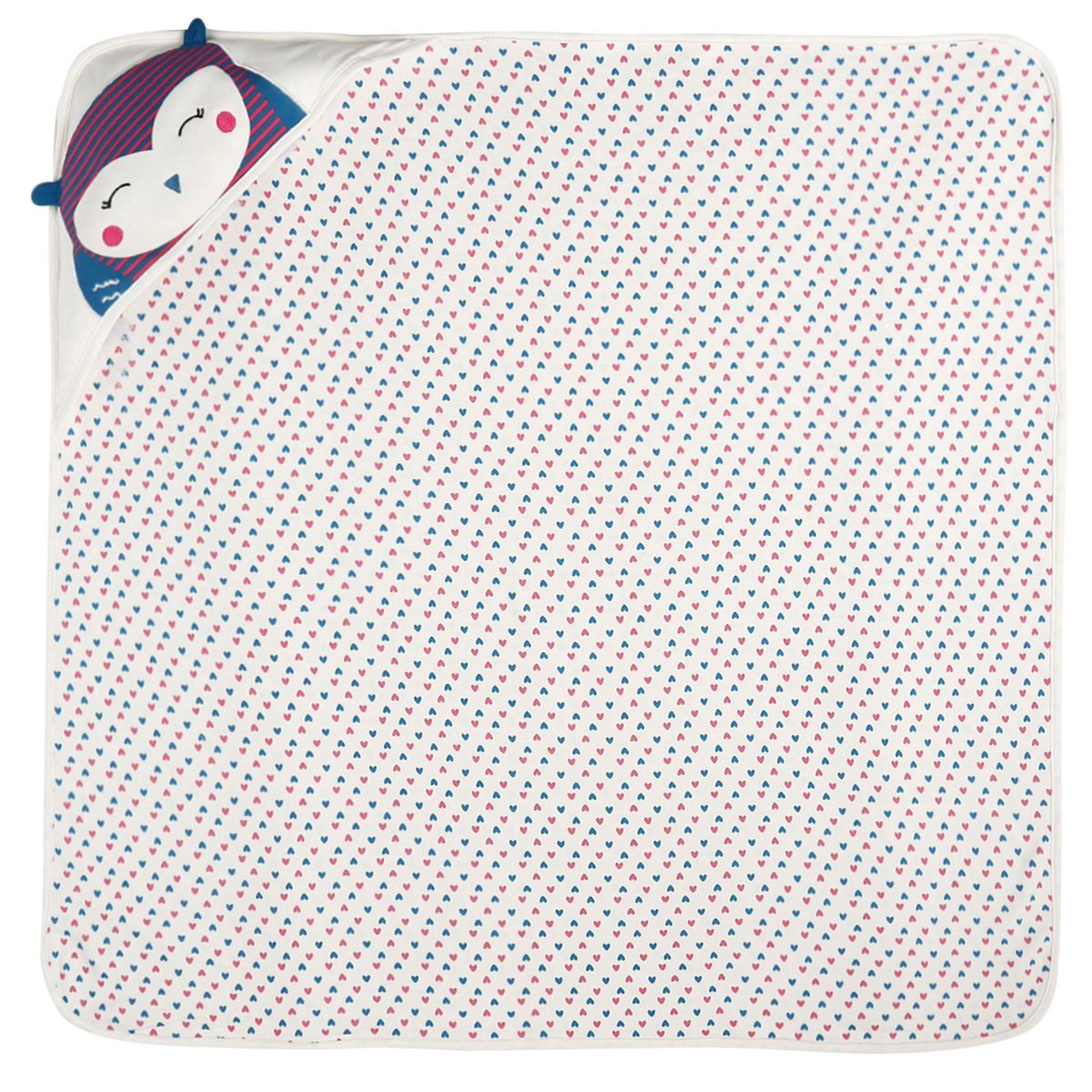 Baby Girls Owl Hooded Cotton Baby Blanket