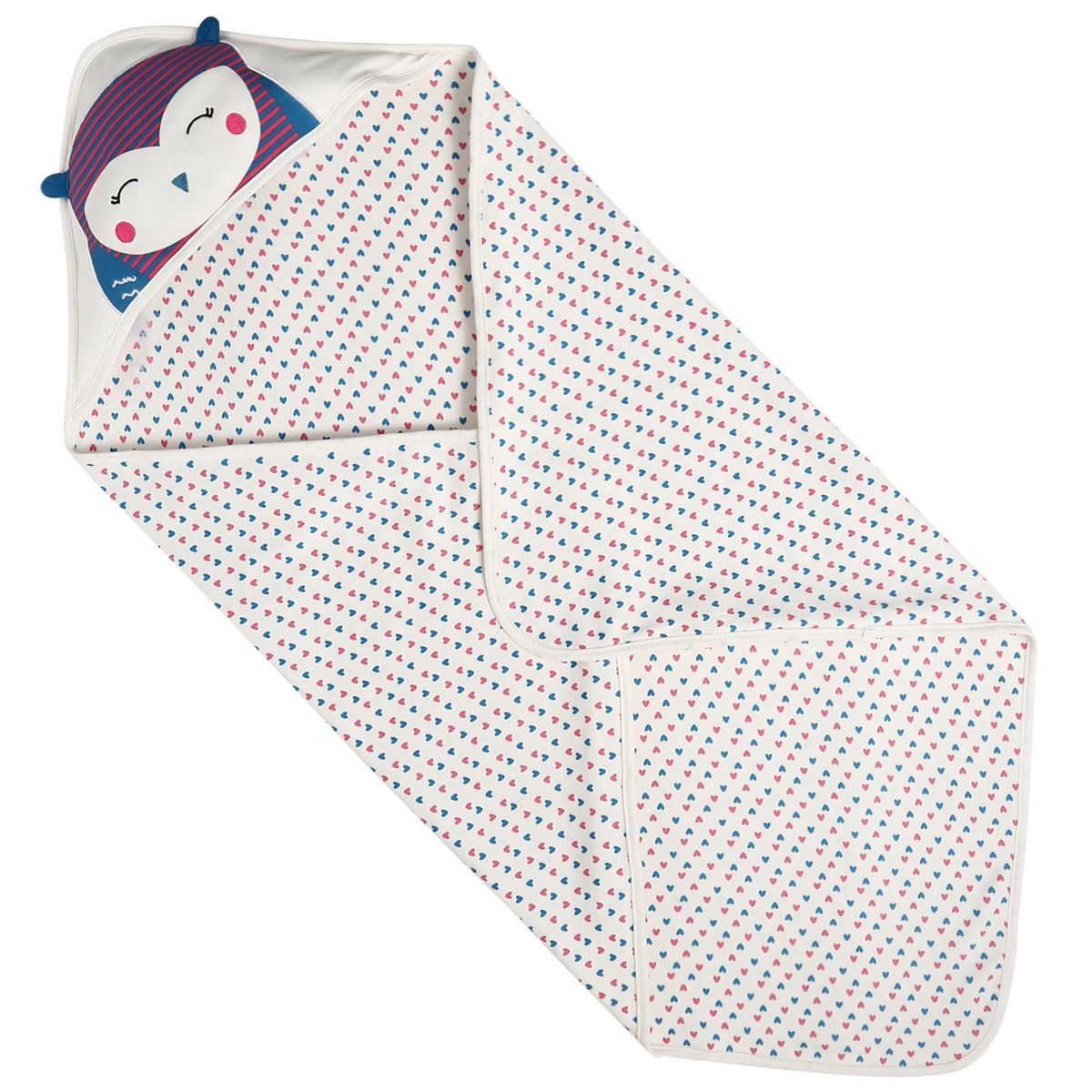 Baby Girls Owl Hooded Cotton Baby Blanket