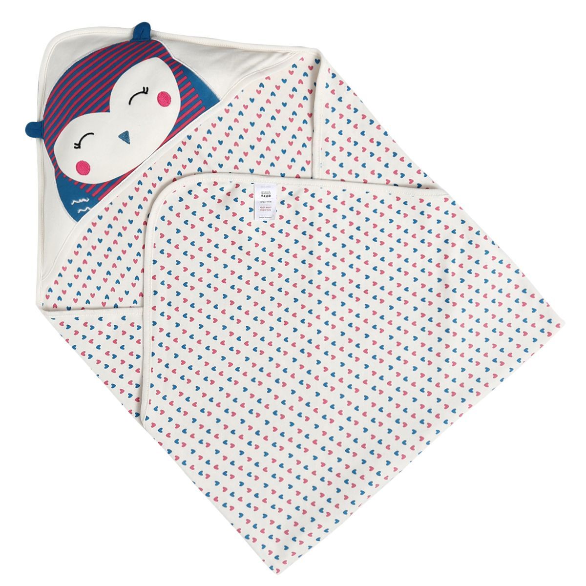 Baby Girls Owl Hooded Cotton Baby Blanket