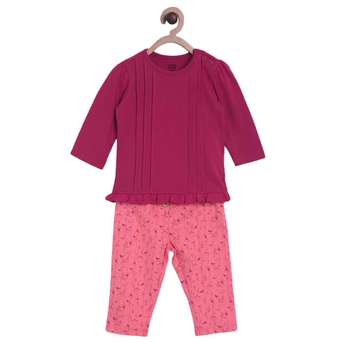 Pink Top & Knit Bottom