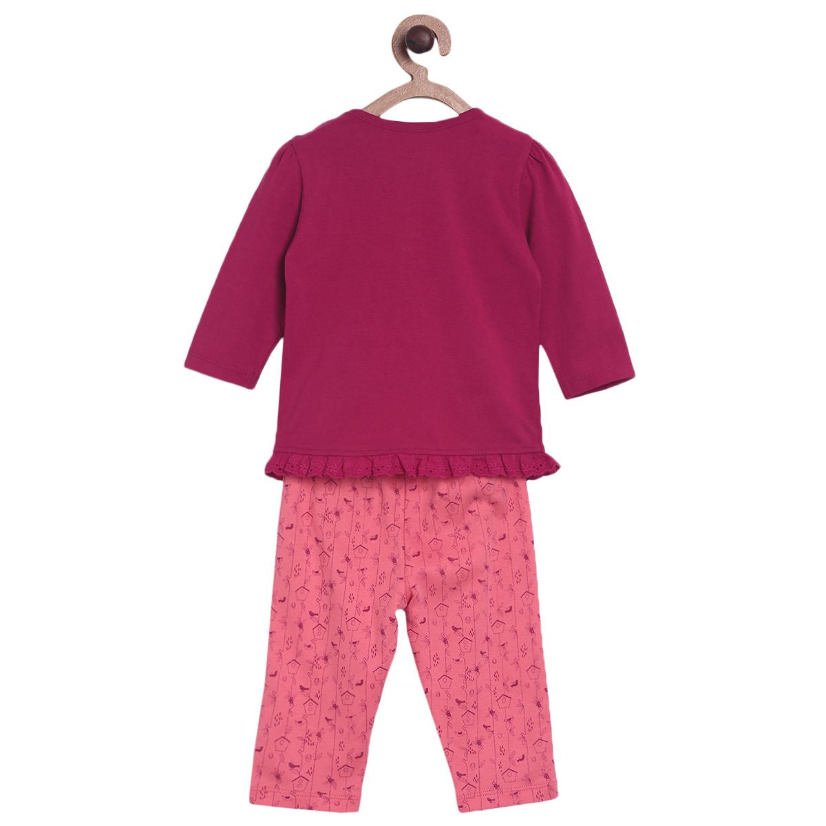 Pink Top & Knit Bottom