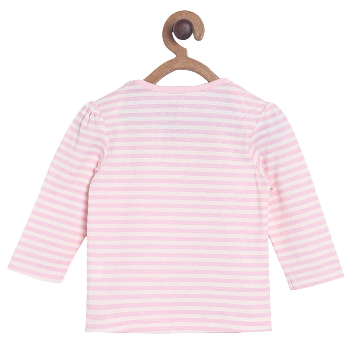 Baby Girls Animal Print and Striped T-Shirt Pack of 3, Pink and White