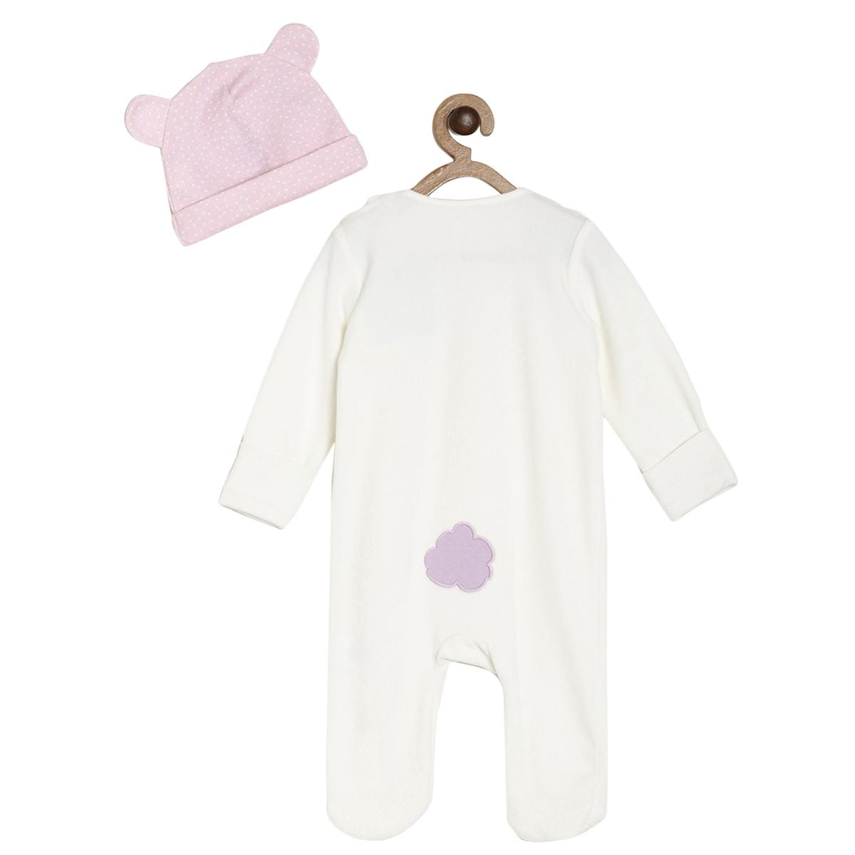 Off White  Sleep Suit Pack Of 2