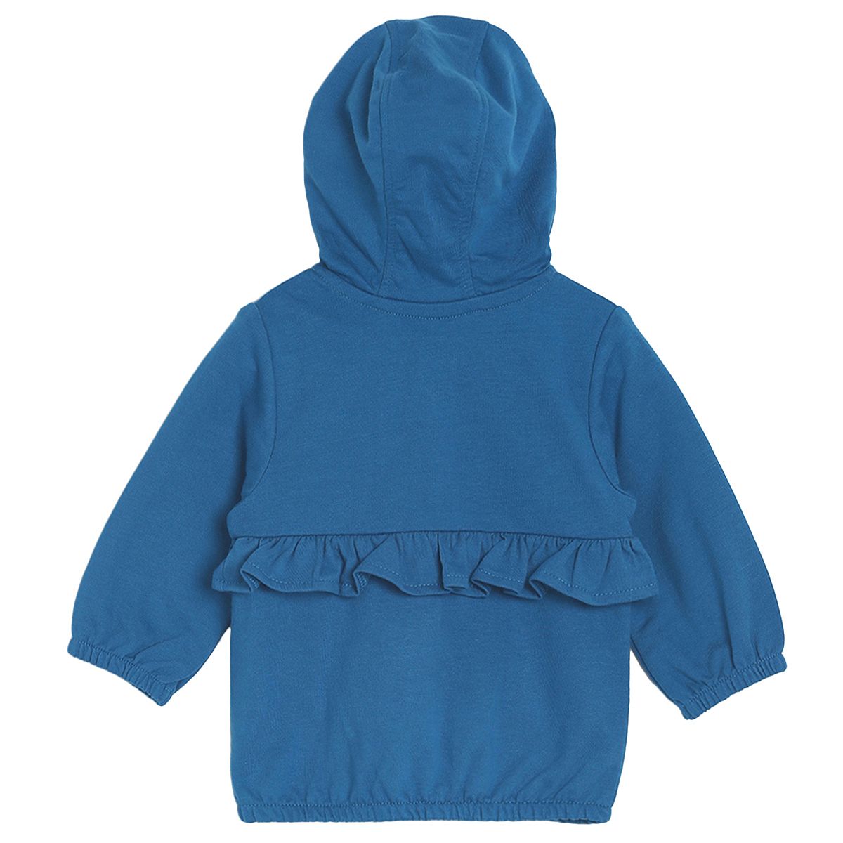 Baby Girls Solid Hooded Jacket, Blue