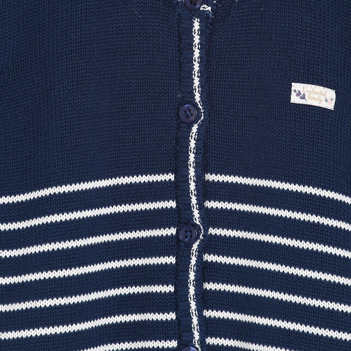 Pack of 1 sweater - navy blue & light blue for 0-3 Months