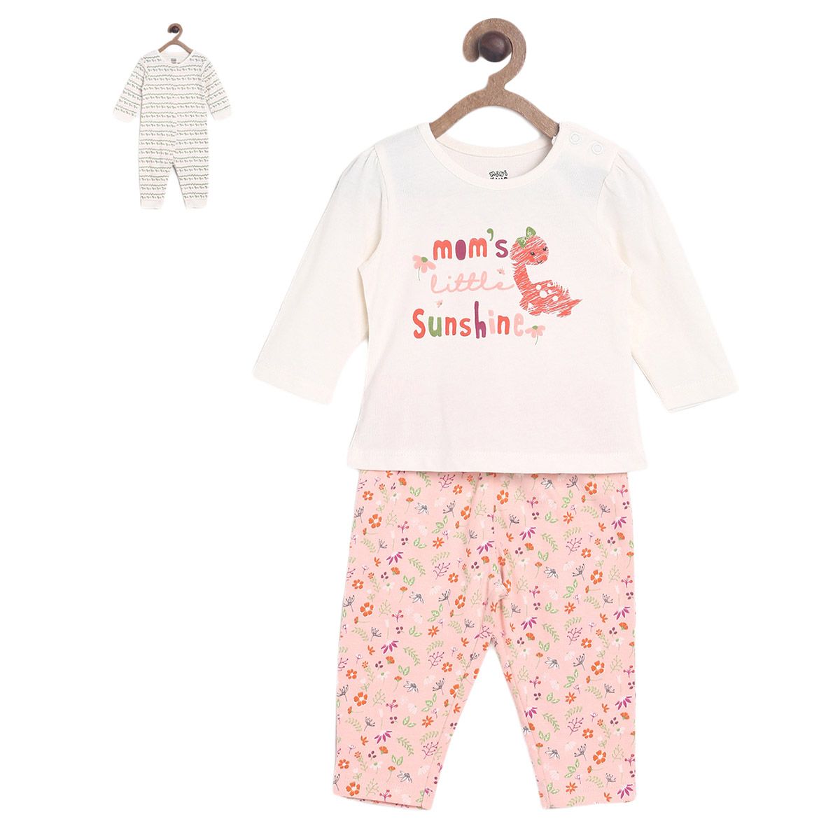 Multicolour Sleepsuit T-Shirt Bottom