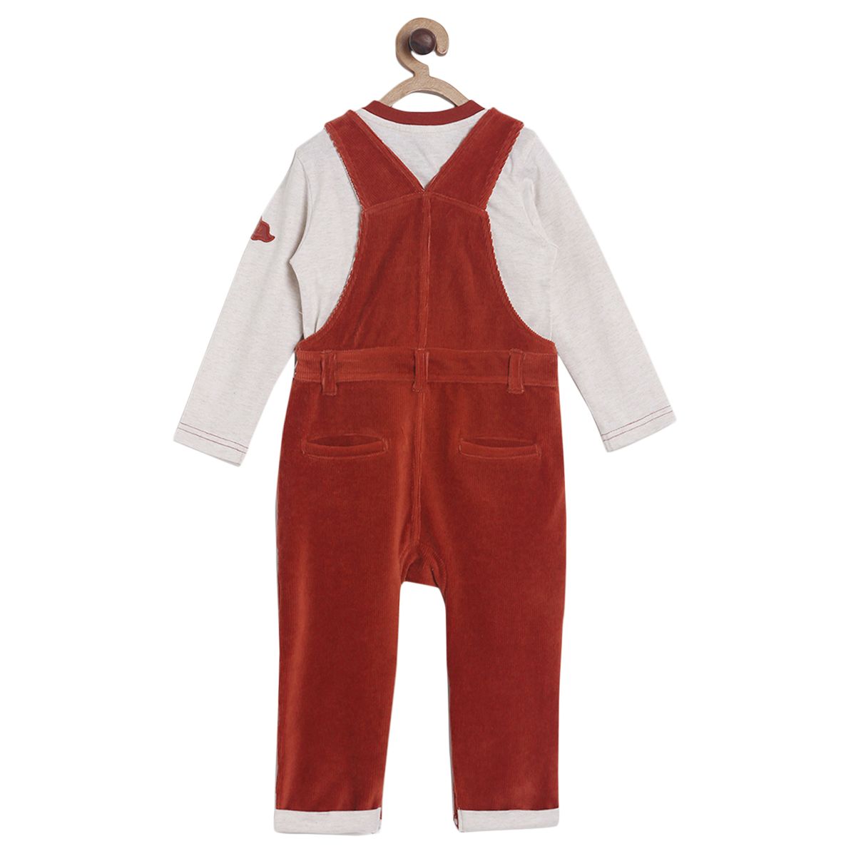 Brown Dungaree Set